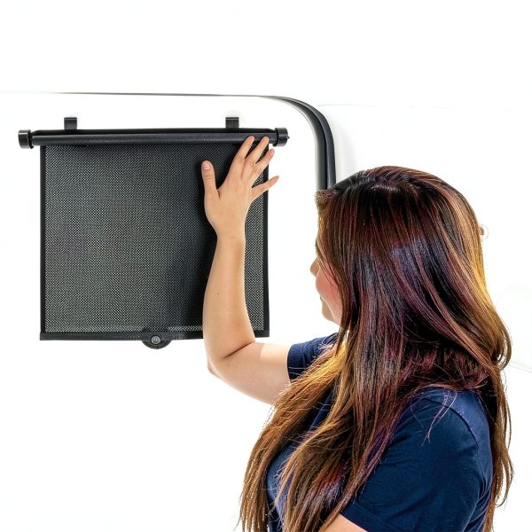 EcoNour Car Window Shade Roller Black UV-1