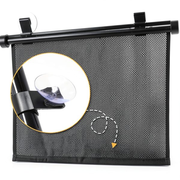 EcoNour Car Window Shade Roller Black UV-7