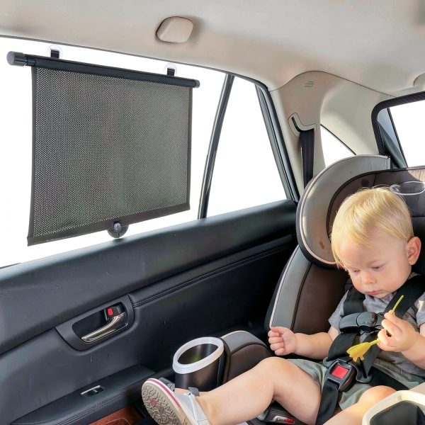 EcoNour Car Window Shade Roller Black UV-8