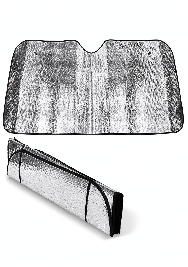 BNYD windshield sun shade installed on a car windshield