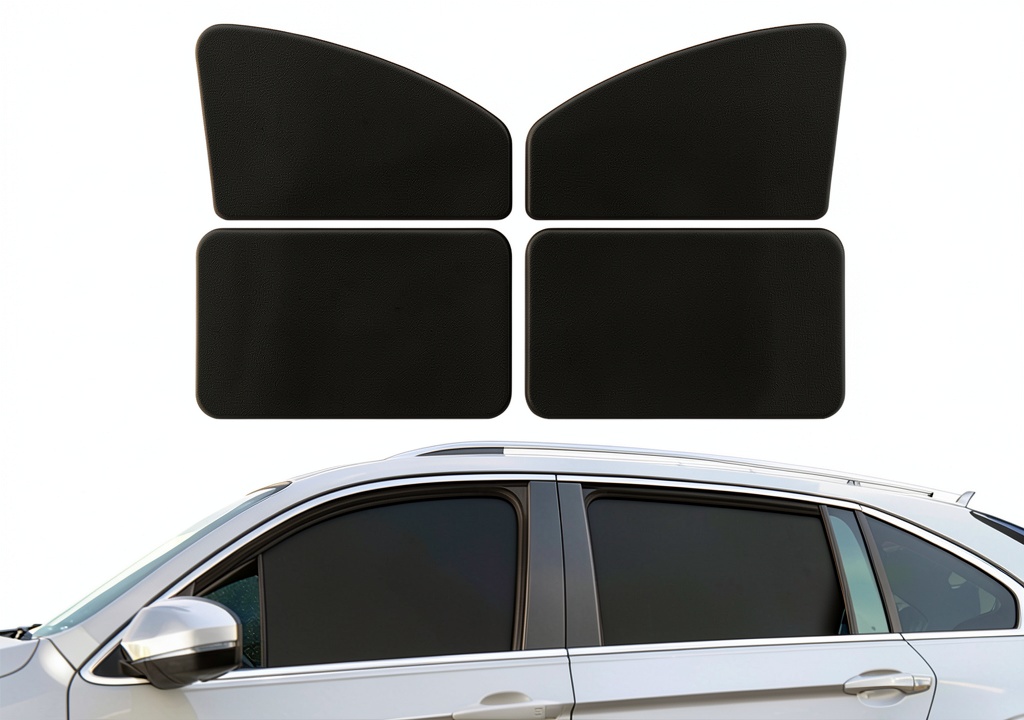 Installing QUICTO magnetic sun visor on a car window