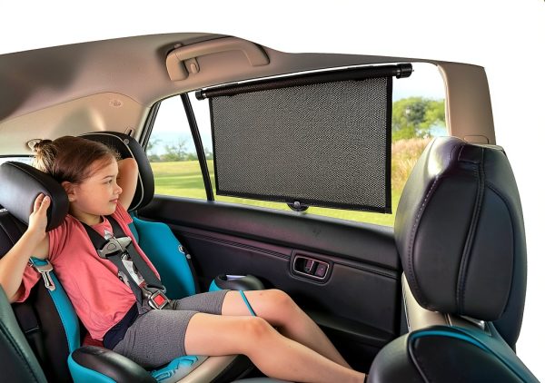 EcoNour Car Window Shade Roller Black UV-5