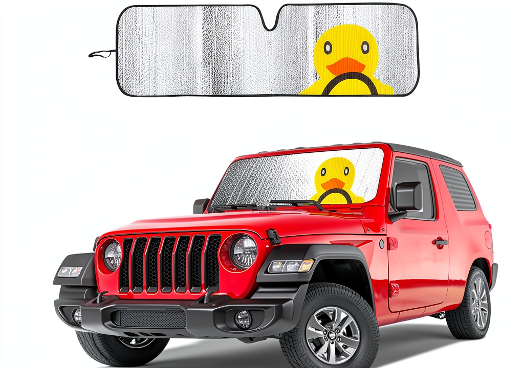 Installing ROMASO sunshade on a Jeep Wrangler windshield