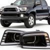 PGTOPONE Fog LED Lamp Set Black for Toyota Tacoma-0