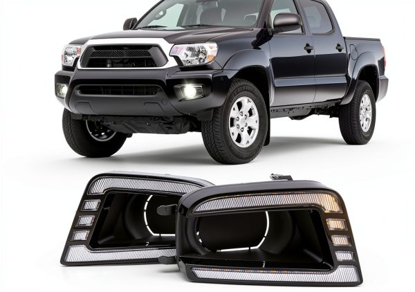 PGTOPONE Fog LED Lamp Set Black for Toyota Tacoma-0