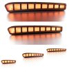 PGTOPONE Rear LED Bumper Reflector Set Black Red-3