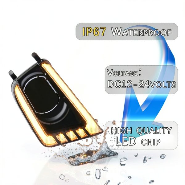 PGTOPONE Fog LED Lamp Set Black for Toyota Tacoma-4