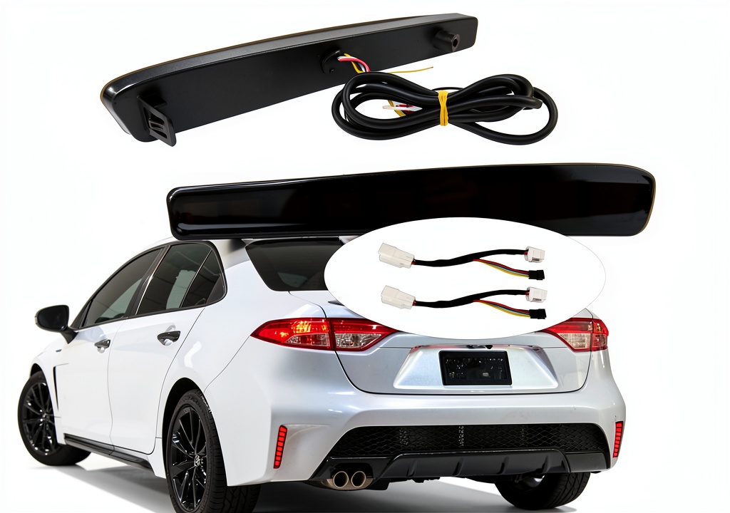 Installing Toyota Corolla LED Tail Light PGTOPONE Fog on a wooden desk