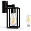 Motion Sensor Outdoor Light 2-Pack Mount 10.24'' Black Lantern-5