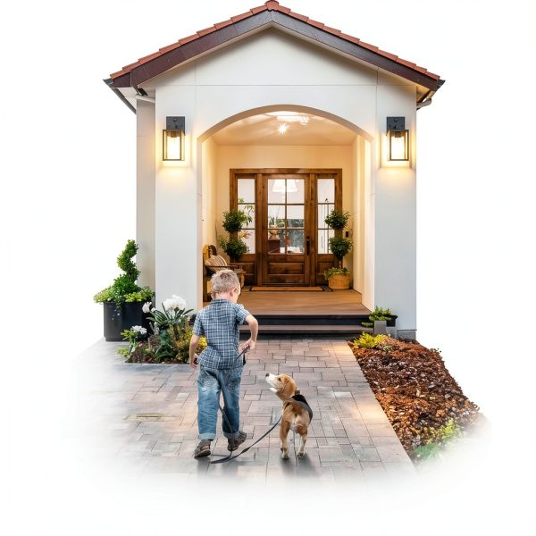 Motion Sensor Outdoor Light 2-Pack Mount 10.24'' Black Lantern-2