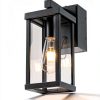 Dusk to Dawn Porch Lights JOKAONOTL Black Wall Mount with GFCI 11.8H-1