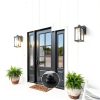 Dusk to Dawn Porch Lights JOKAONOTL Black Wall Mount with GFCI 11.8H-2