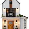 Motion Sensor Outdoor Light 2-Pack Mount 10.24'' Black Lantern-6