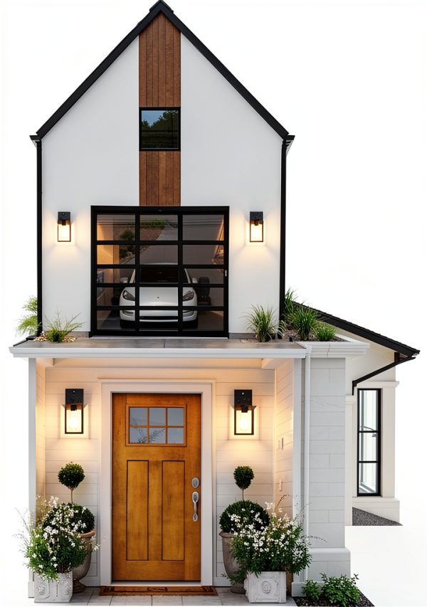 Motion Sensor Outdoor Light 2-Pack Mount 10.24'' Black Lantern-6